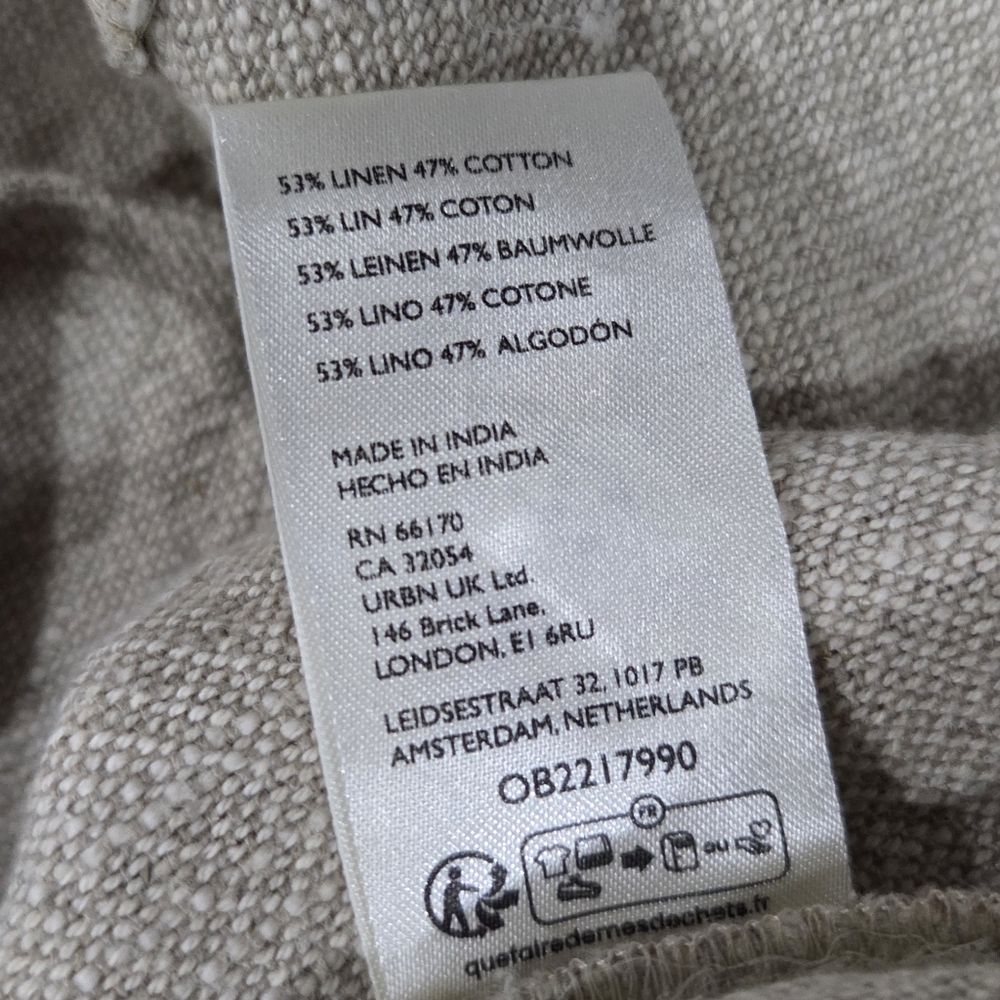 Free People Linen Blend Midi Tweed Skirt Natural Size 0 Academia Cottagecore - Picture 6 of 9